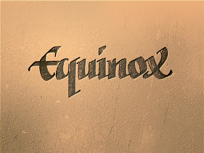 calligraphy — equinox