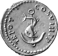 dolphin and anchor ancient coin — festina lente