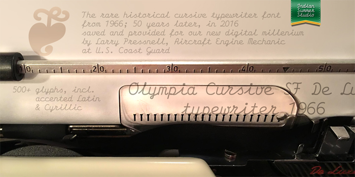 Olympia 1966 SF Cursive typewriter font