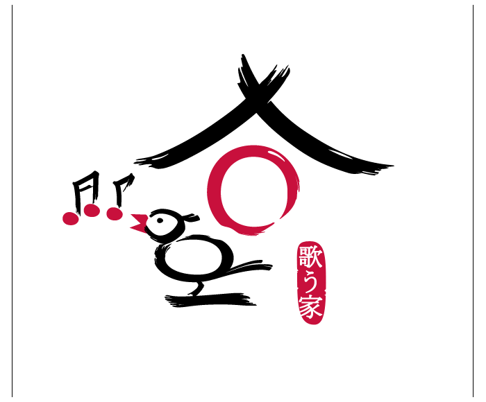 Logo in the style of Japanese calligraphy