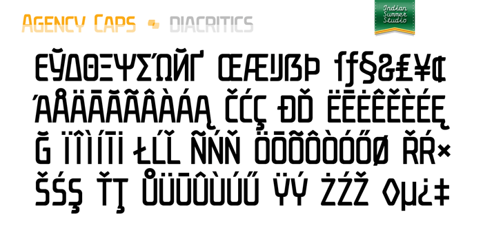 Display typeface Agency 2017, geometric sans serif, 20-th century font for outdoor signage, ussr, soviet, latin extended, diacritics, cyrillic, greek