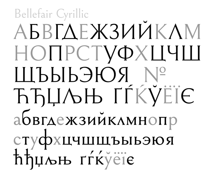 Bellefair Cyrillic