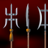 Chinese Polearms - vector clipart