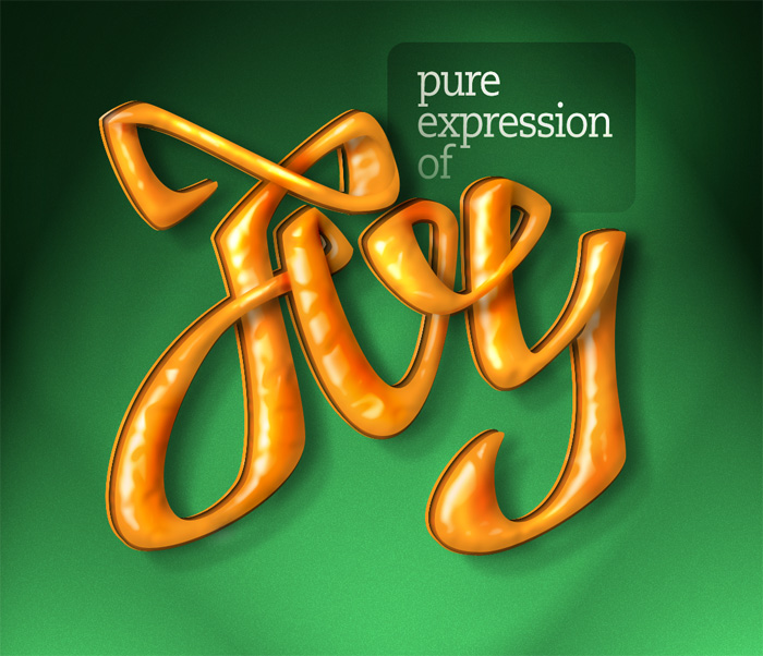 calligraphy — pure expression of joy