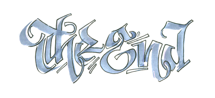 calligraphy — The End