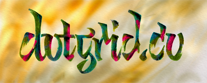 calligraphy — dotgrid.co sketch