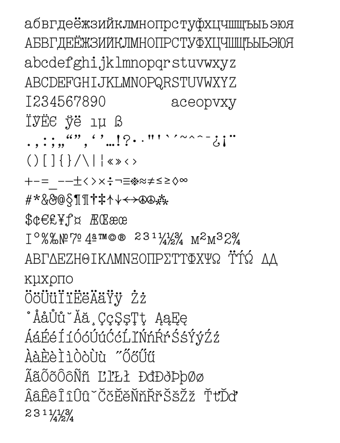 IBM Selectric II typewriter - Cyrillic typeball font