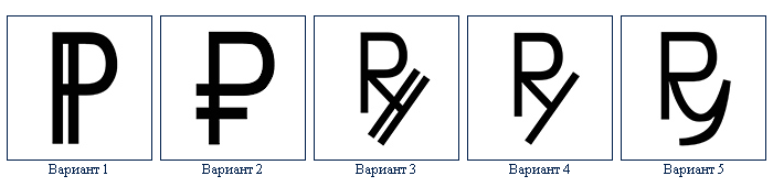Russian rouble currency sign